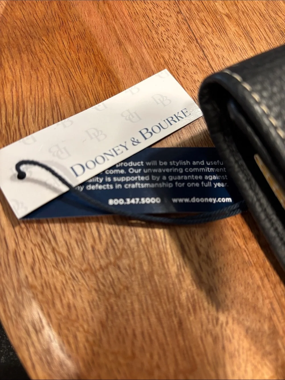 Dooney‎ & Bourke Black Pebbled Leather Wallet